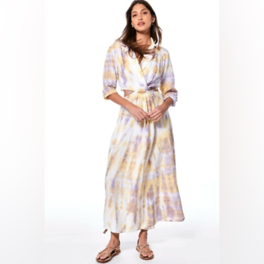 Young Fabulous & Broke Derby Cutout Tie Dye Dress  Violet Jupiter